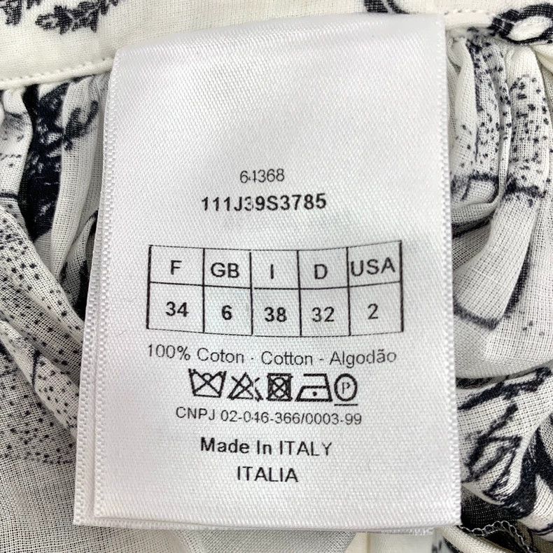 Dior Dior Color-matched ink-printed cotton casual skirt 2503-Nex Size 42" / US 20 - 6 Thumbnail