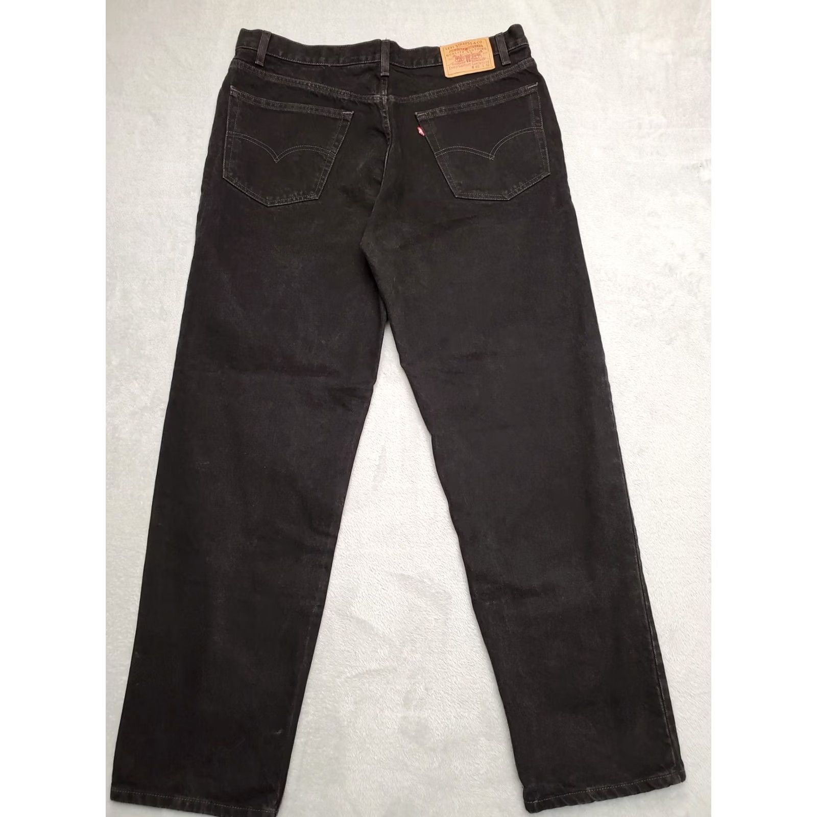Vintage VINTAGE Levis Jeans Men 40x32 Black 901Denim Relaxed Fit Straight Leg 90s Y2k Jeans Mens 40 Black 5-Pocket Denim Cotton Zip Tailored Fit Size US 40 / EU 56 - 7 Thumbnail
