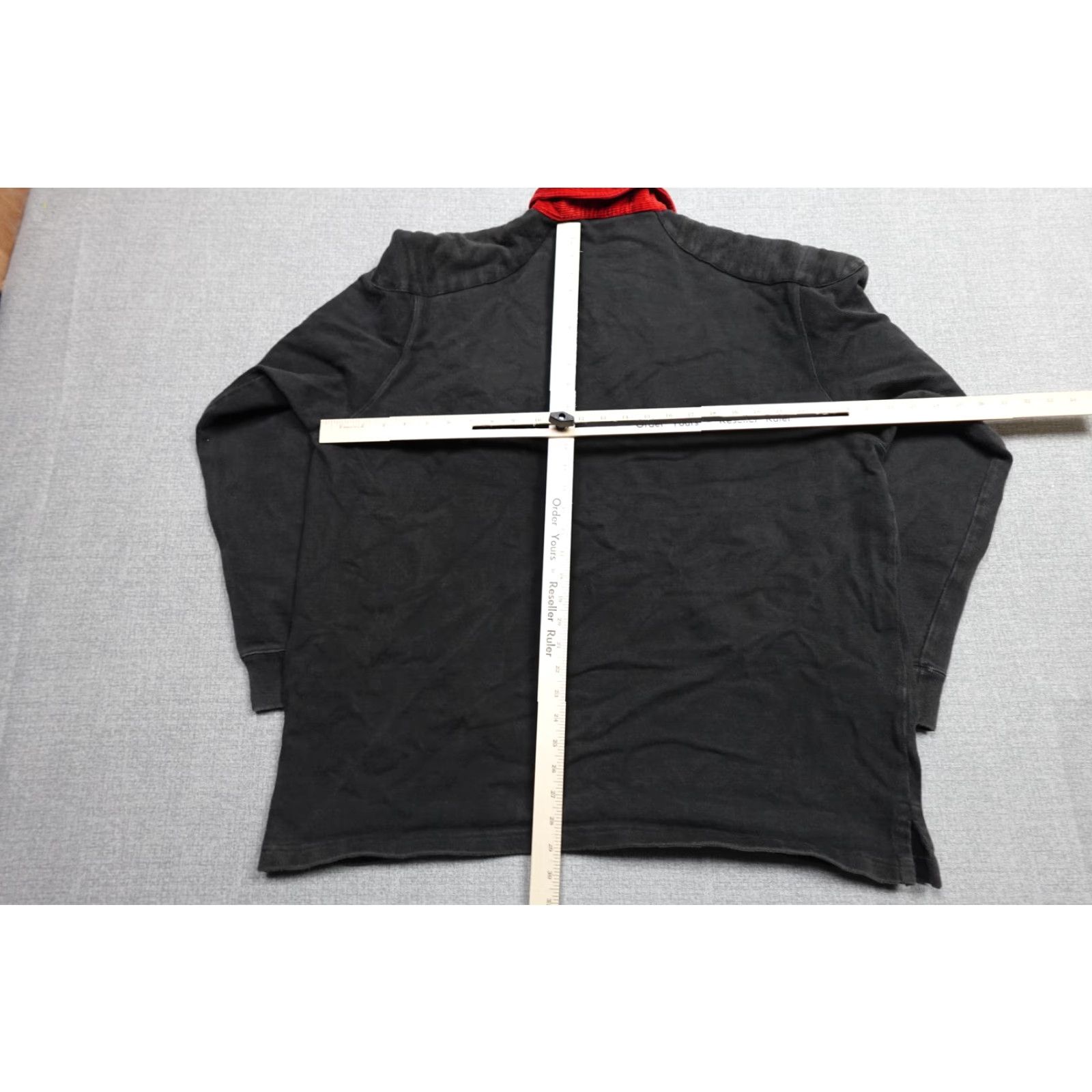Polo Ralph Lauren VINTAGE Polo Ralph Lauren Rugby Polo Mens XL Black Cord Collar Zip Heavyweight Polo Size US XL / EU 56 / 4 - 7 Thumbnail