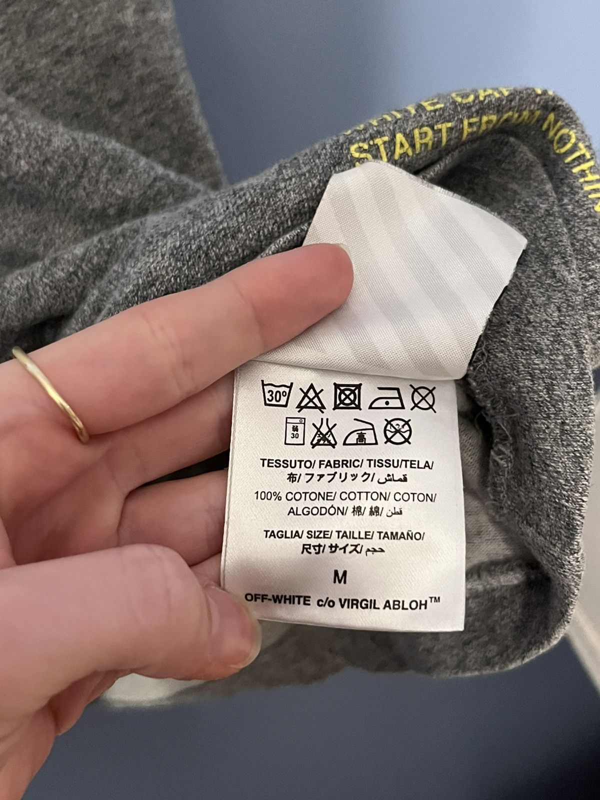 Off-White Off-White t-shirt “WHITE CAP WAVES START FROM NOTHING” Size US M / EU 48-50 / 2 - 6 Thumbnail