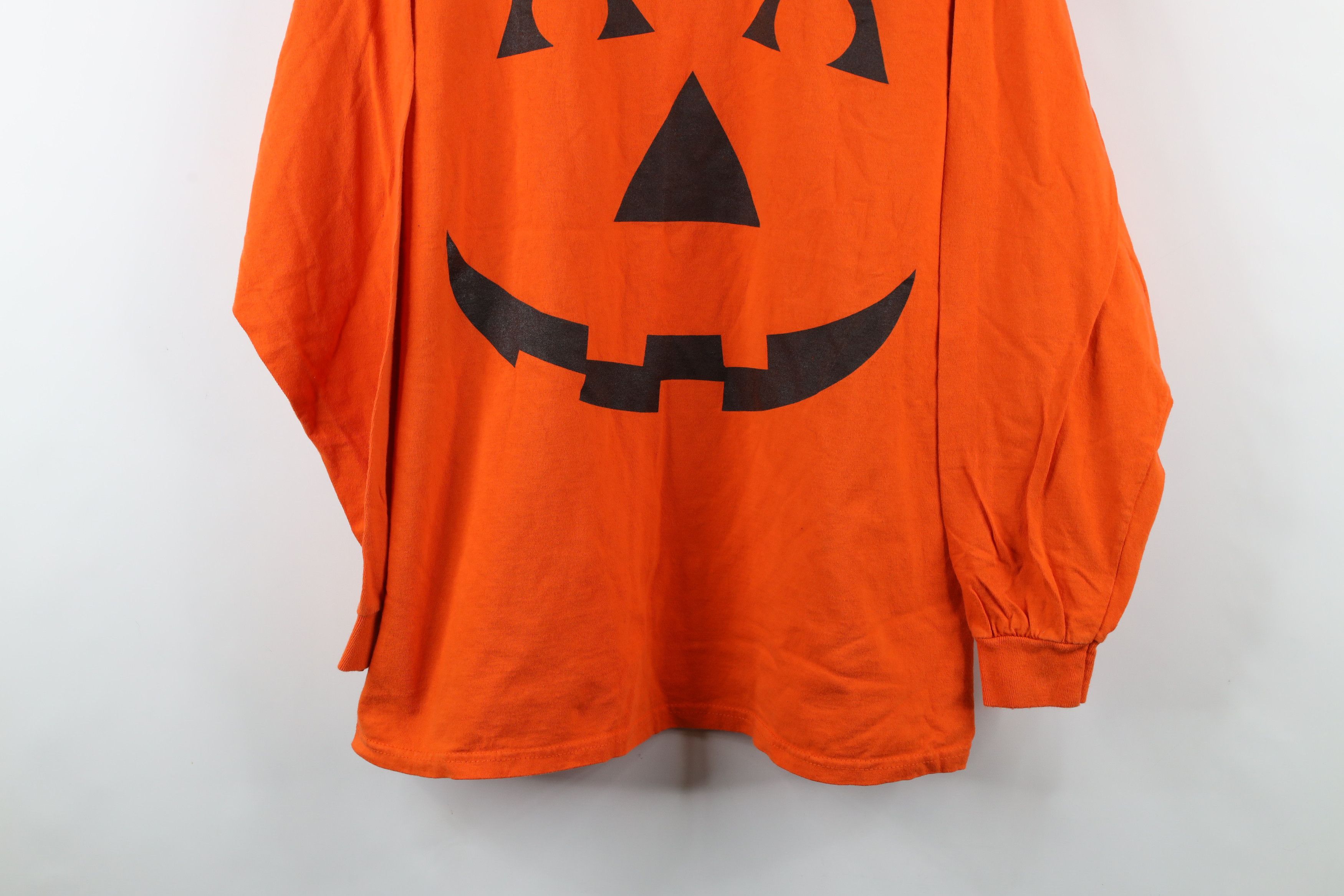 Vintage Vintage 90s Halloween Pumpkin Long Sleeve T-Shirt Cotton Size US XL / EU 56 / 4 - 3 Thumbnail