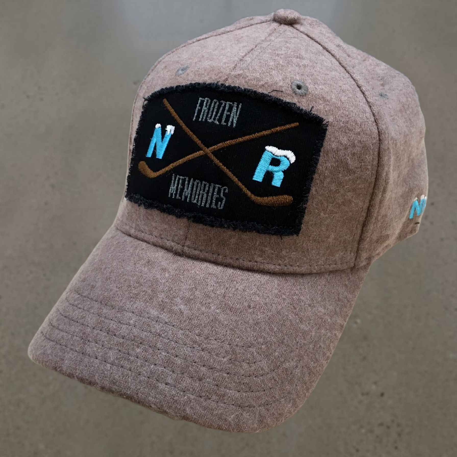 Vintage Frozen Memories Nice Rink Baseball Cap Mens Brown OS Adjustable Embroidered Logo Size ONE SIZE - 1 Thumbnail