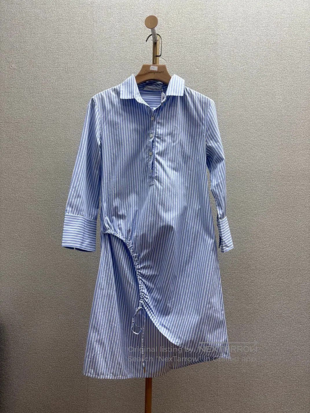 Dior Dior Blue and White Striped Dress Shirt. Size US S / EU 44-46 / 1 - 1 Thumbnail