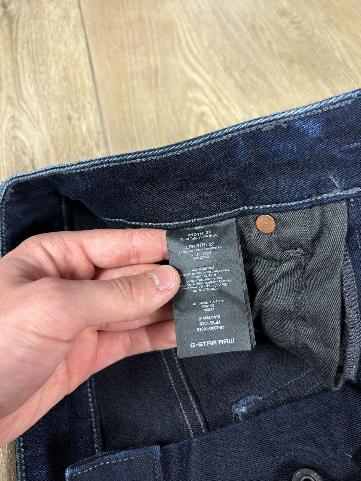 G-Star NEW🏷️ G-Star Raw 3301 Slim Denim Jeans Size US 32 / EU 48 - 6 Thumbnail