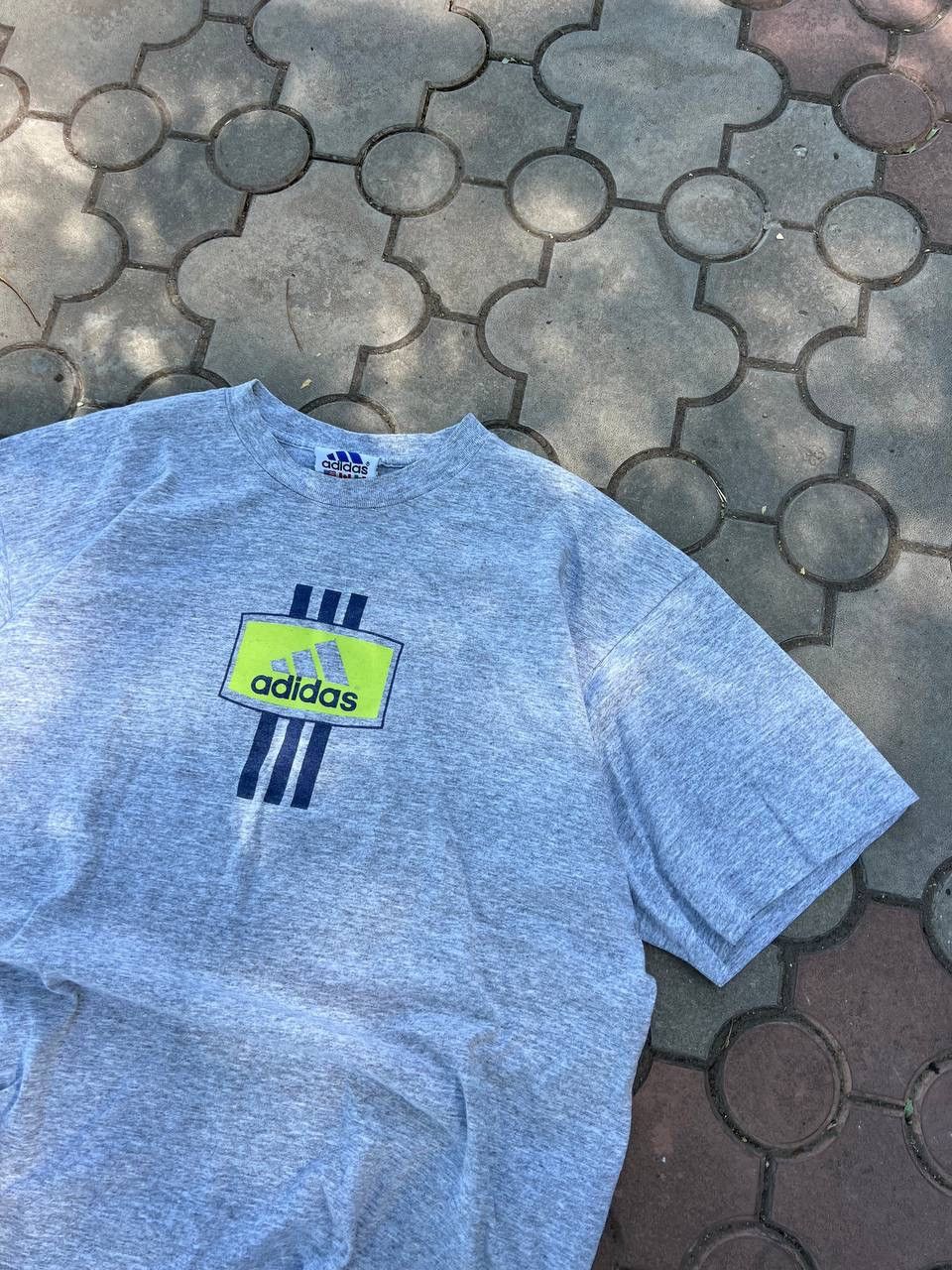 Adidas Vintage Adidas Three Stripes Big Logo Tee Shirt 90s Size US XL / EU 56 / 4 - 2 Thumbnail