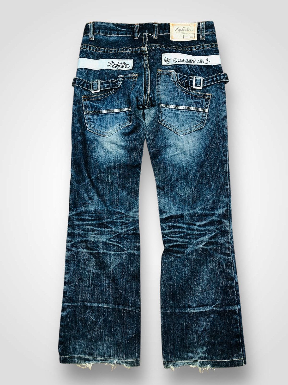 If Six Was Nine Lolita Jeans Y2K Distressed Bootcut/Flare Denim (Rare) (40) Size 32" / US 10 / IT 46 - 2 Thumbnail