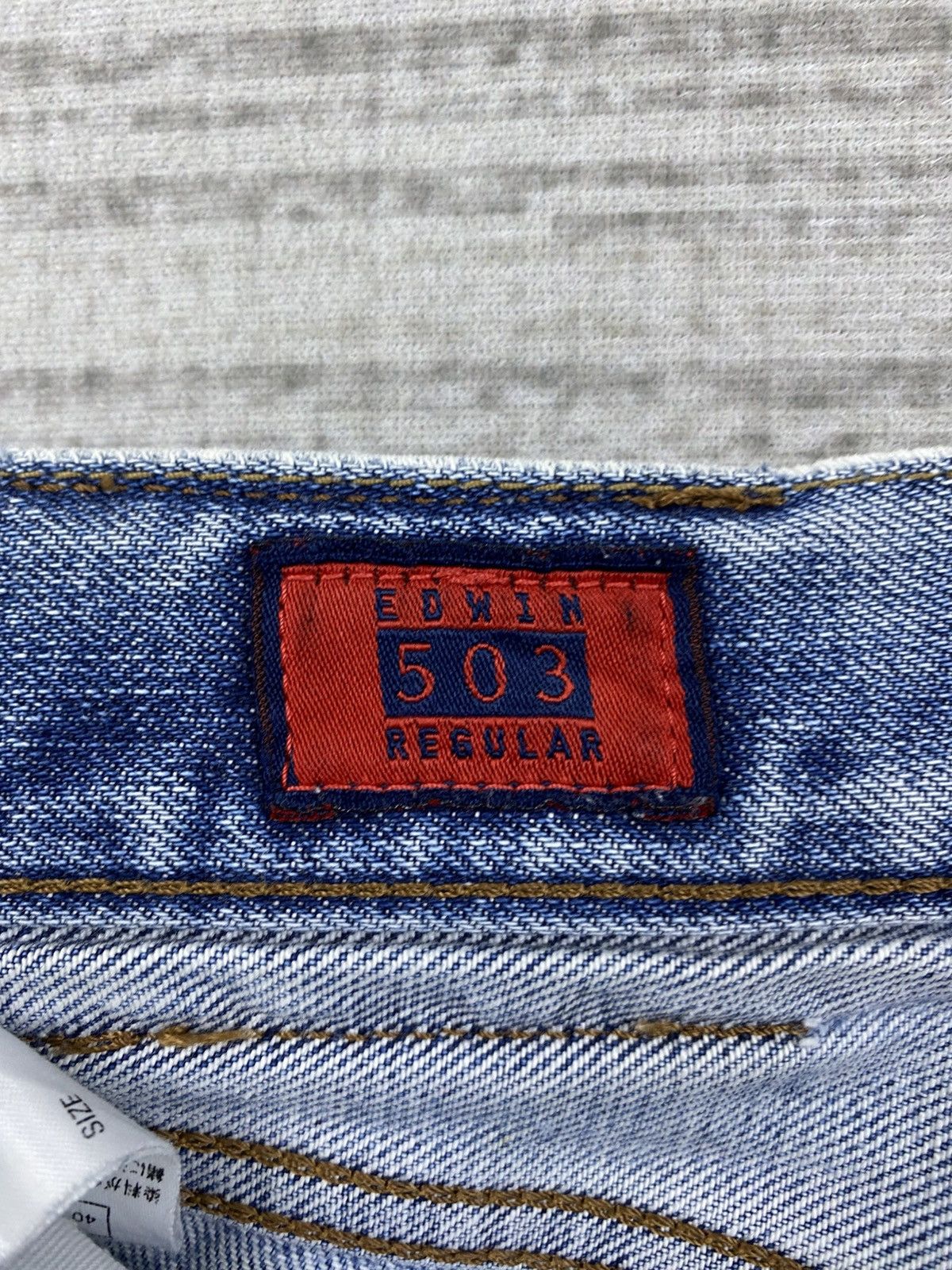 Edwin Vintage Edwin 503 Denim Blue Distressed Denim Pants Size US 31 - 12 Thumbnail
