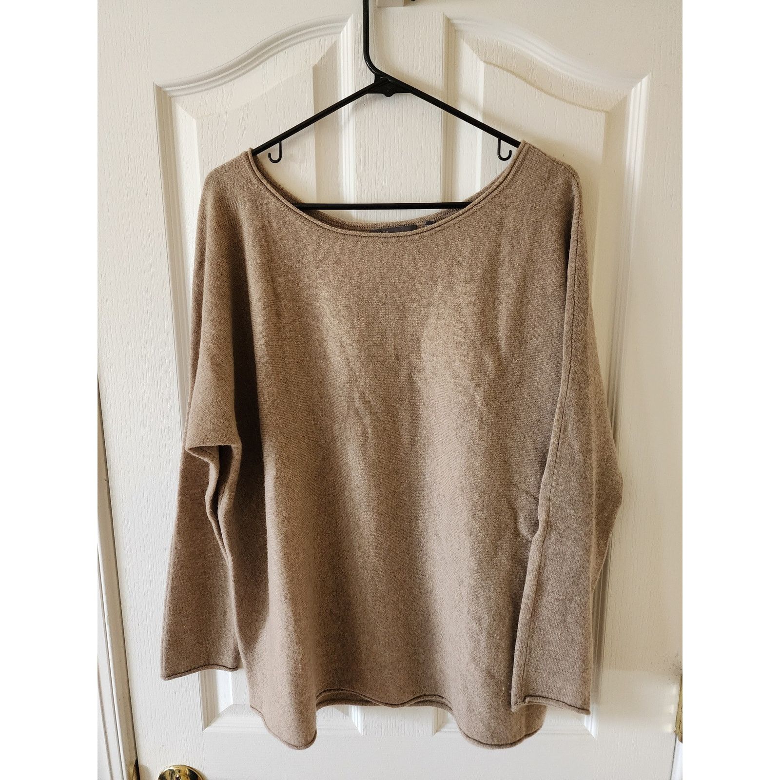 Vince Vince Wool Cashmere Oversized Pullover Sweater Medium Beige Size M / US 6-8 / IT 42-44 - 2 Thumbnail