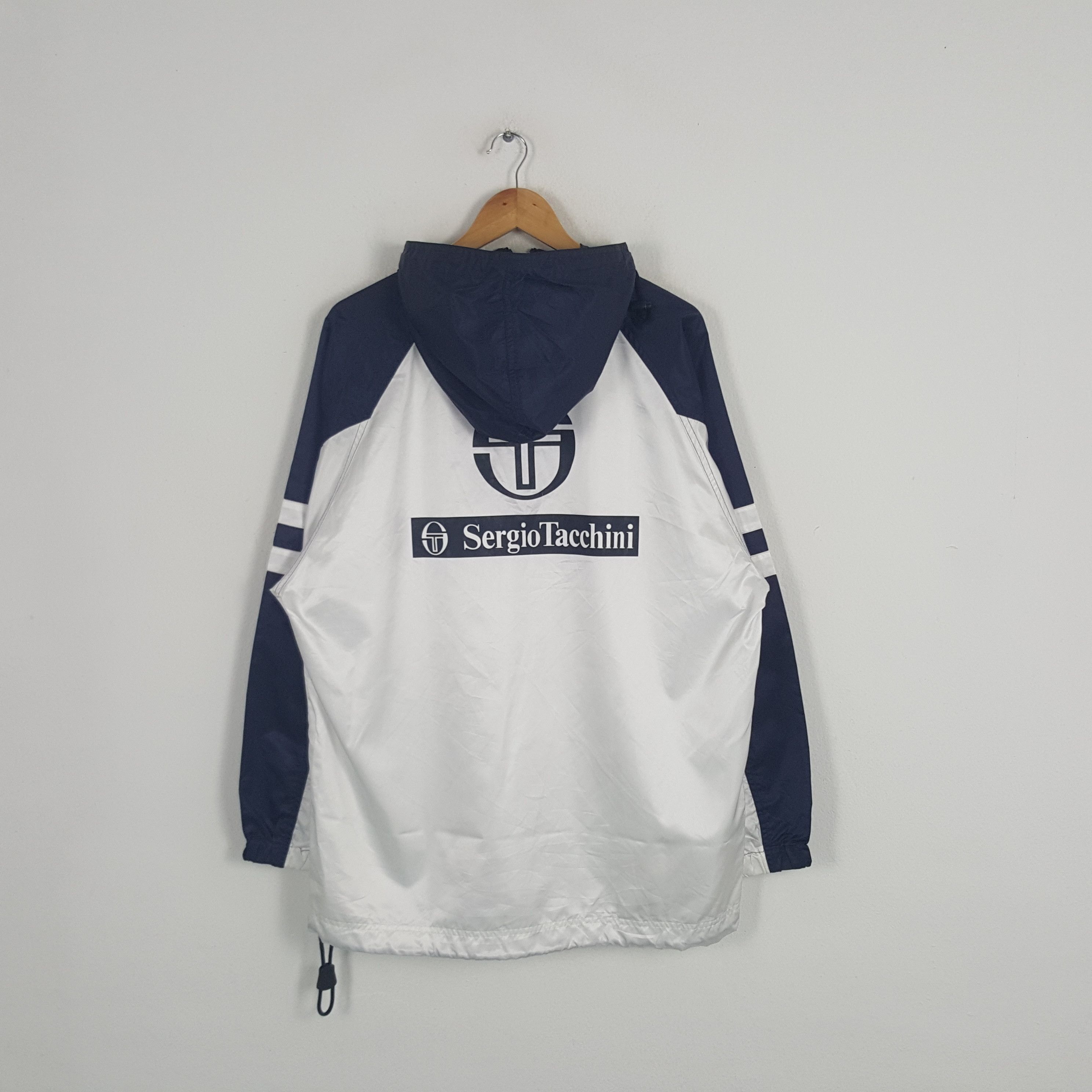 Sergio Tacchini × Vintage Vintage Sergio Tacchini Sports Style Windbreaker Jacket Size US XL / EU 56 / 4 - 3 Thumbnail
