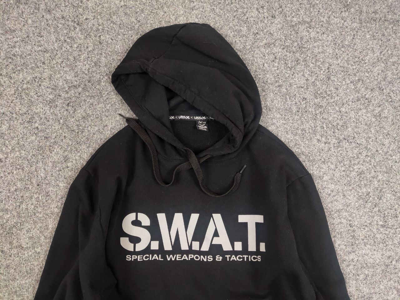 Japanese Brand Vintage S.W.A.T. Logo Black Classic Hoodie Y2K Style Size US L / EU 52-54 / 3 - 8 Thumbnail