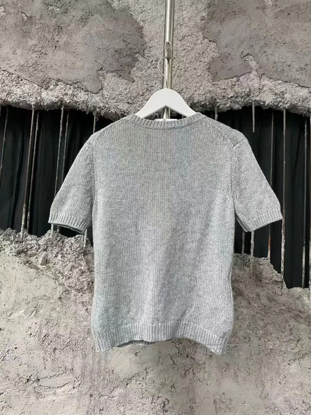 Miu Miu gray rhinestone sweater from miumiu. Size S / US 4 / IT 40 - 2 Thumbnail