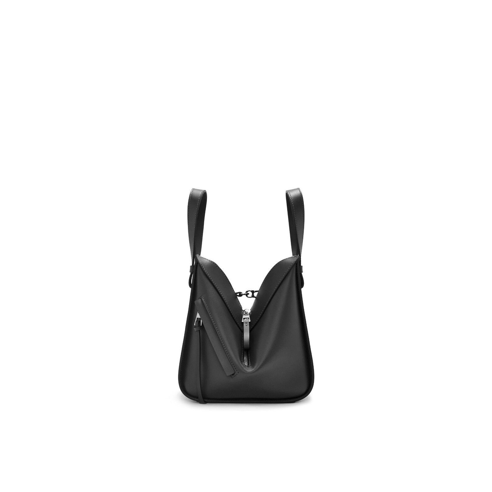 Loewe LOEWE Hammock Compact $3500 Black Satin/Leather Handbag New Size ONE SIZE - 3 Thumbnail