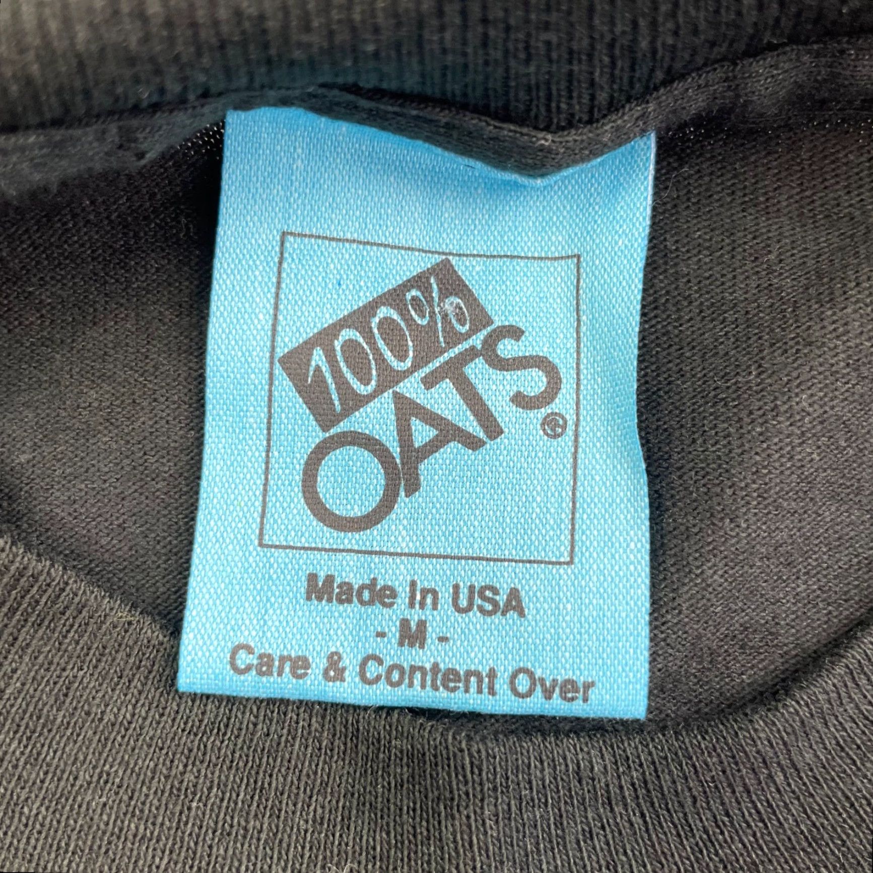 Vintage VTG Kermit The Frog Big Face 100% Oats T-Shirt Men M Black 100% Cotton Short Sleeve Single Stitch Crew Neck USA 90s Cartoon Vintage Mens Size US M / EU 48-50 / 2 - 7 Thumbnail
