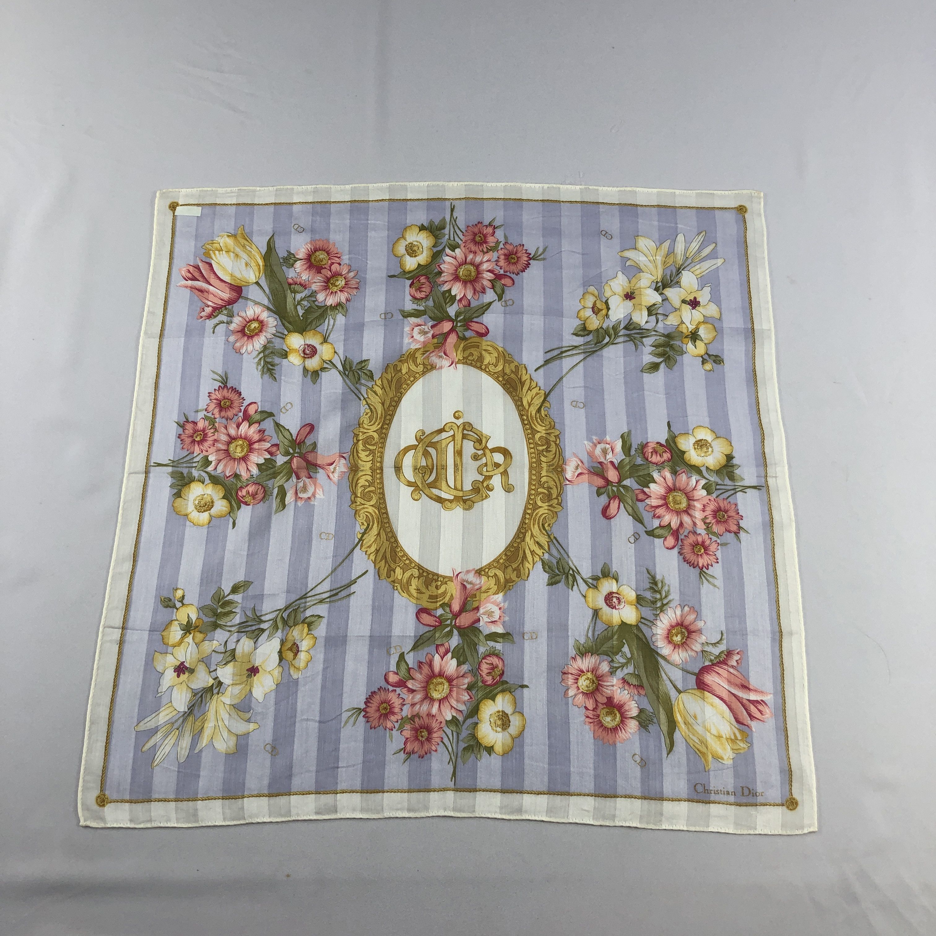 Christian Dior Monsieur Christian Dior Handkerchief Neckerchief Bandana H2974 Size ONE SIZE - 1 Thumbnail