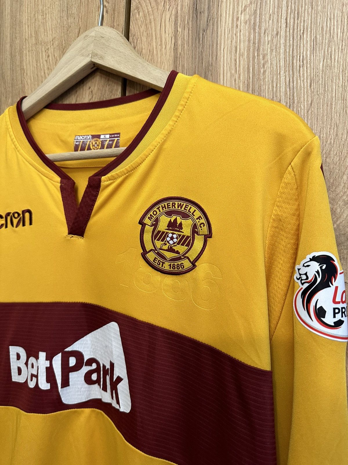 Vintage Motherwell F.C. Macron soccer jersey football kit shirt Size US XL / EU 56 / 4 - 4 Thumbnail