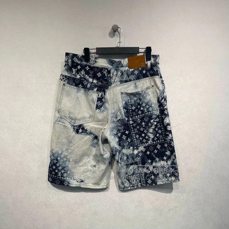 Louis Vuitton LV Denim Shorts Monogram Tie. Size US 34 / EU 50 - 2 Thumbnail