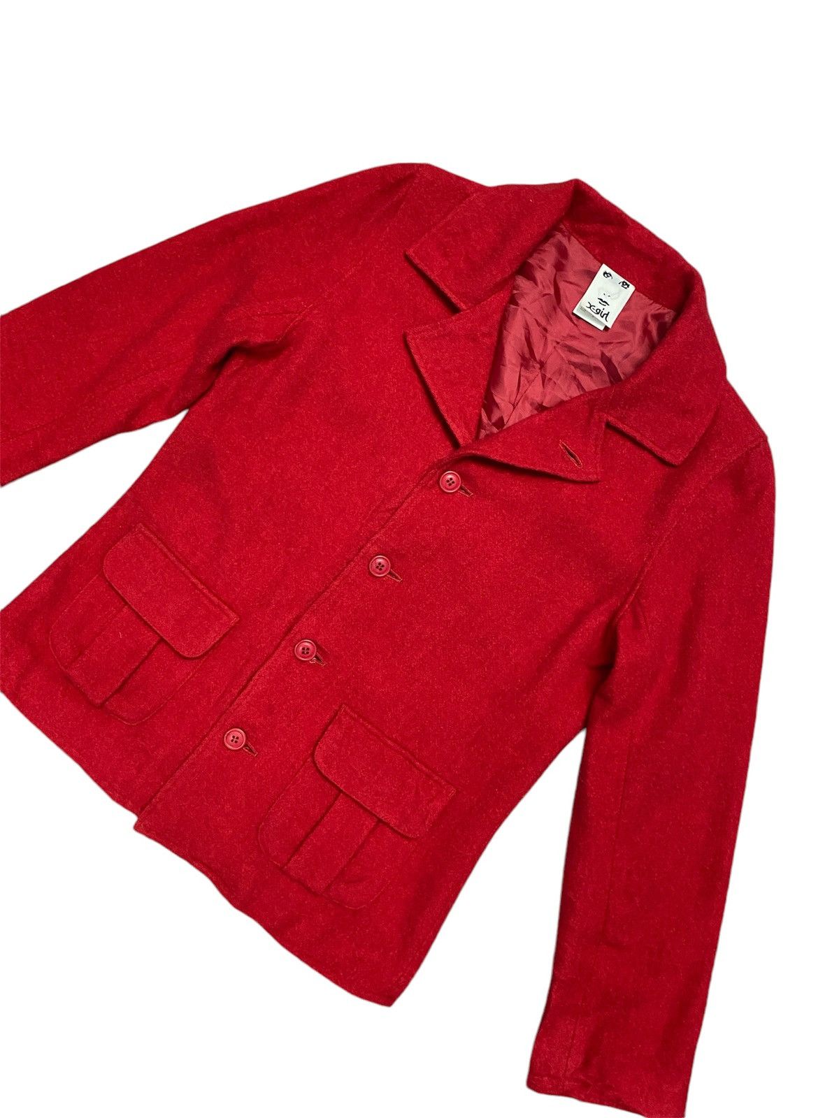 Japanese Brand × X-Girl X-GIRL wool coat jacket button up Size S / US 4 / IT 40 - 2 Thumbnail
