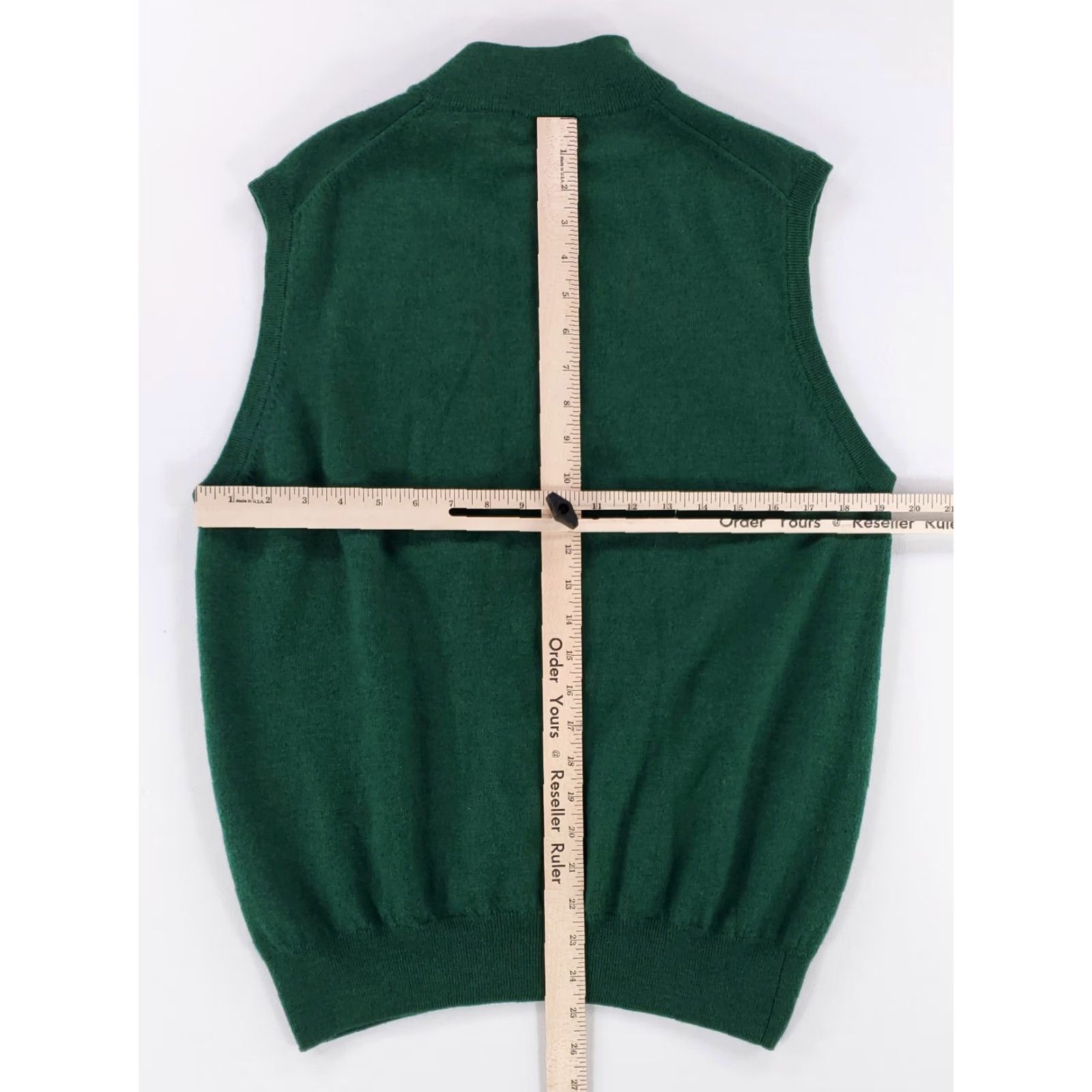 Peter Millar Peter Millar Sweater Vest 1/4 100% Merino Wool Green Mens XL Size US XL / EU 56 / 4 - 5 Thumbnail