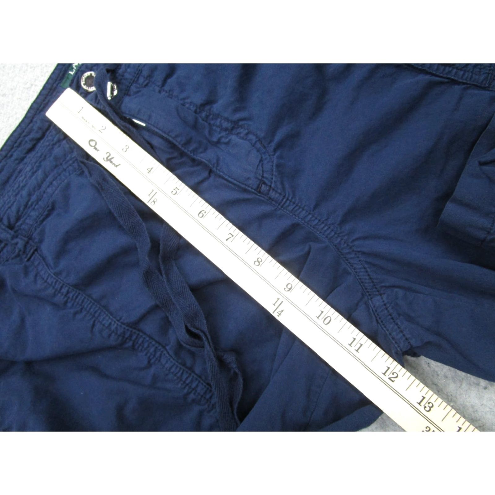 Ralph Lauren Lauren Ralph Lauren Pants Womens 16W Navy Blue Cargo Cropped Lightweight Cotton Size 38" / US 16 / IT 52 - 5 Thumbnail