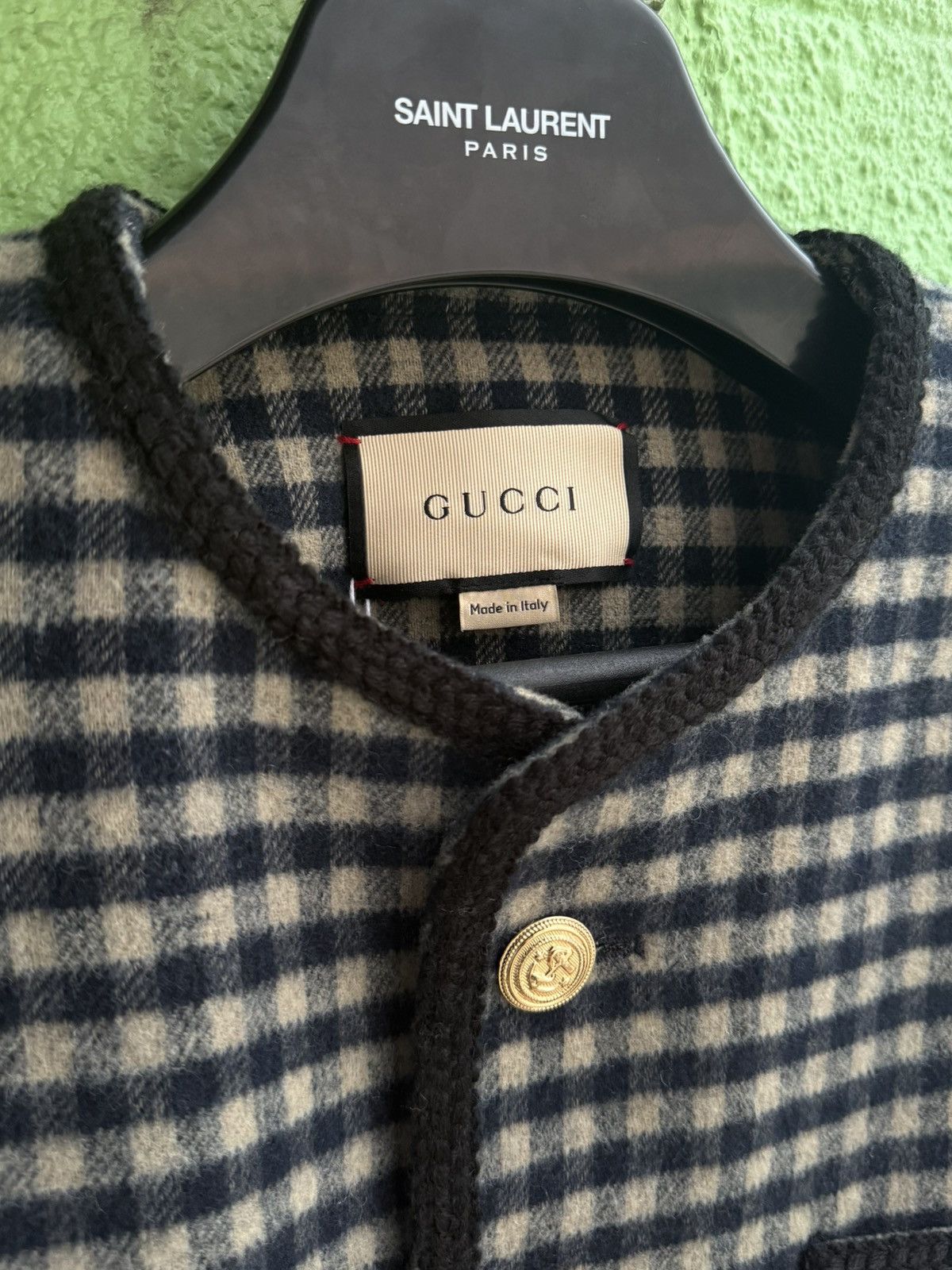 Gucci Gucci FW23 Wool Gingham Interlocking G Coat Size US M / EU 48-50 / 2 - 7 Thumbnail