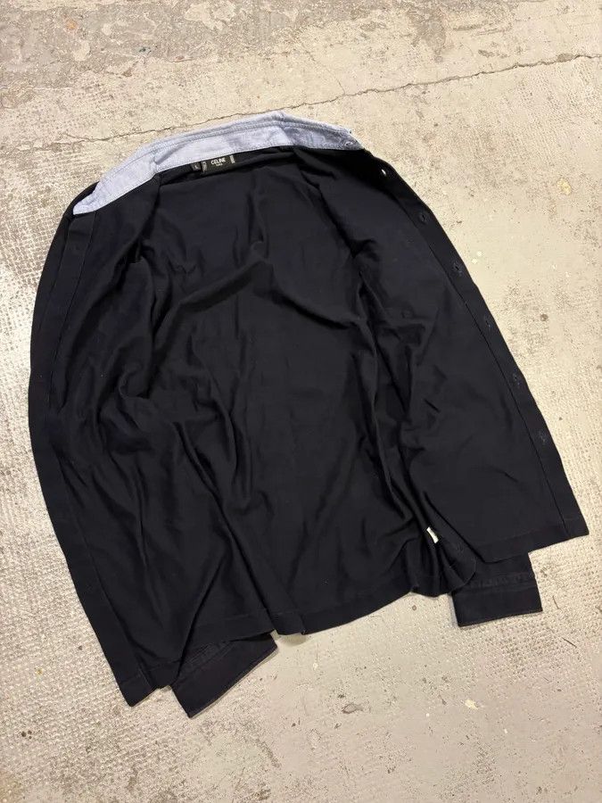 Celine 2000s Celine Navy Classy Pocket Shirt Size US M / EU 48-50 / 2 - 7 Thumbnail