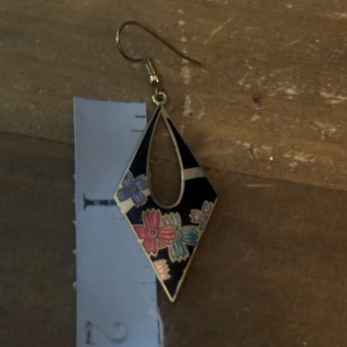 Other Multicolor floral cloisonné dangle earrings Size ONE SIZE - 3 Thumbnail