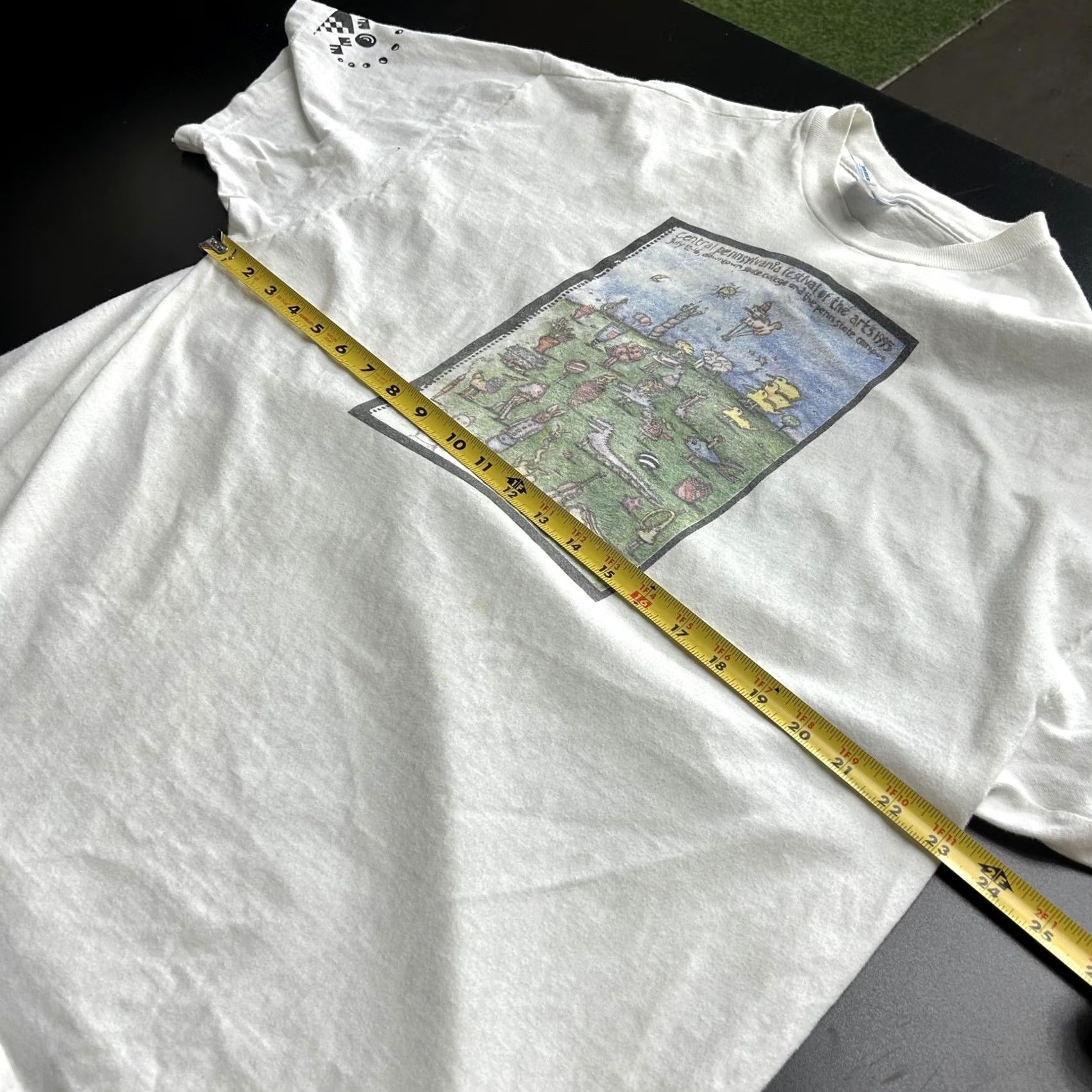 Hanes VINTAGE Hanes Shirt Adult 2XL White Central PA Festival Arts 1995 Penn State Mens Size US XXL / EU 58 / 5 - 7 Thumbnail