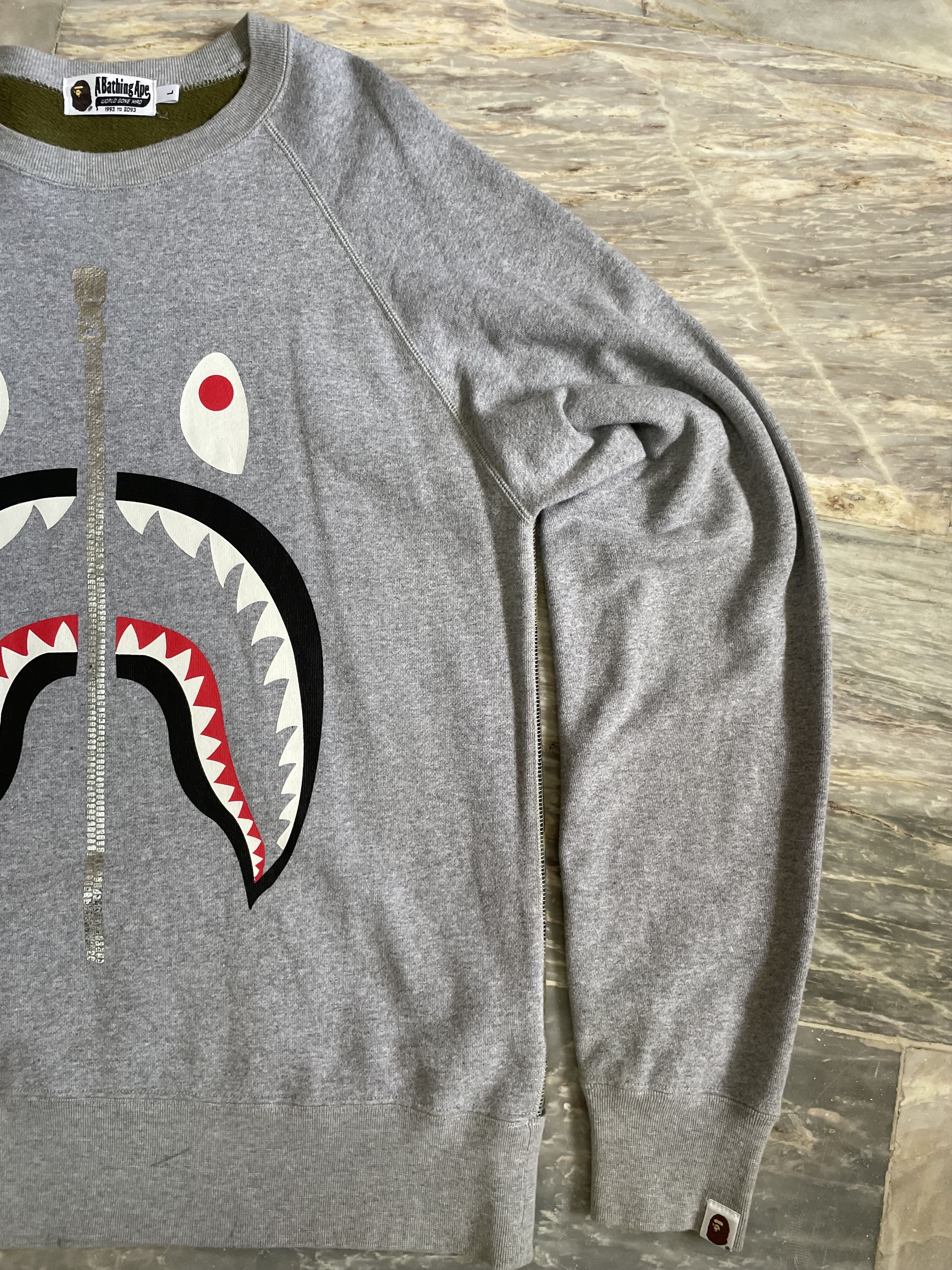 Bape A BATHING APE SHARK CREWNECK Size US L / EU 52-54 / 3 - 3 Thumbnail