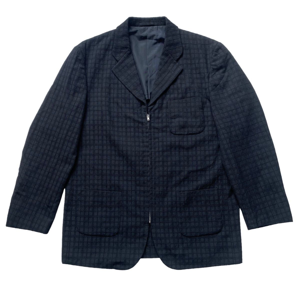 Comme des Garcons Homme AD1997 CdgH Blazer Jacket Zipper Embroidered Size US L / EU 52-54 / 3 - 6 Thumbnail