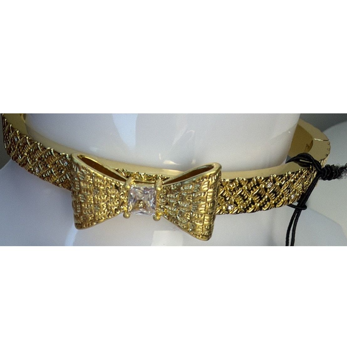 Kate Spade Kate Spade Bow Set Bracelet Huggie Earrings Gold Rhinestone Size ONE SIZE - 8 Thumbnail