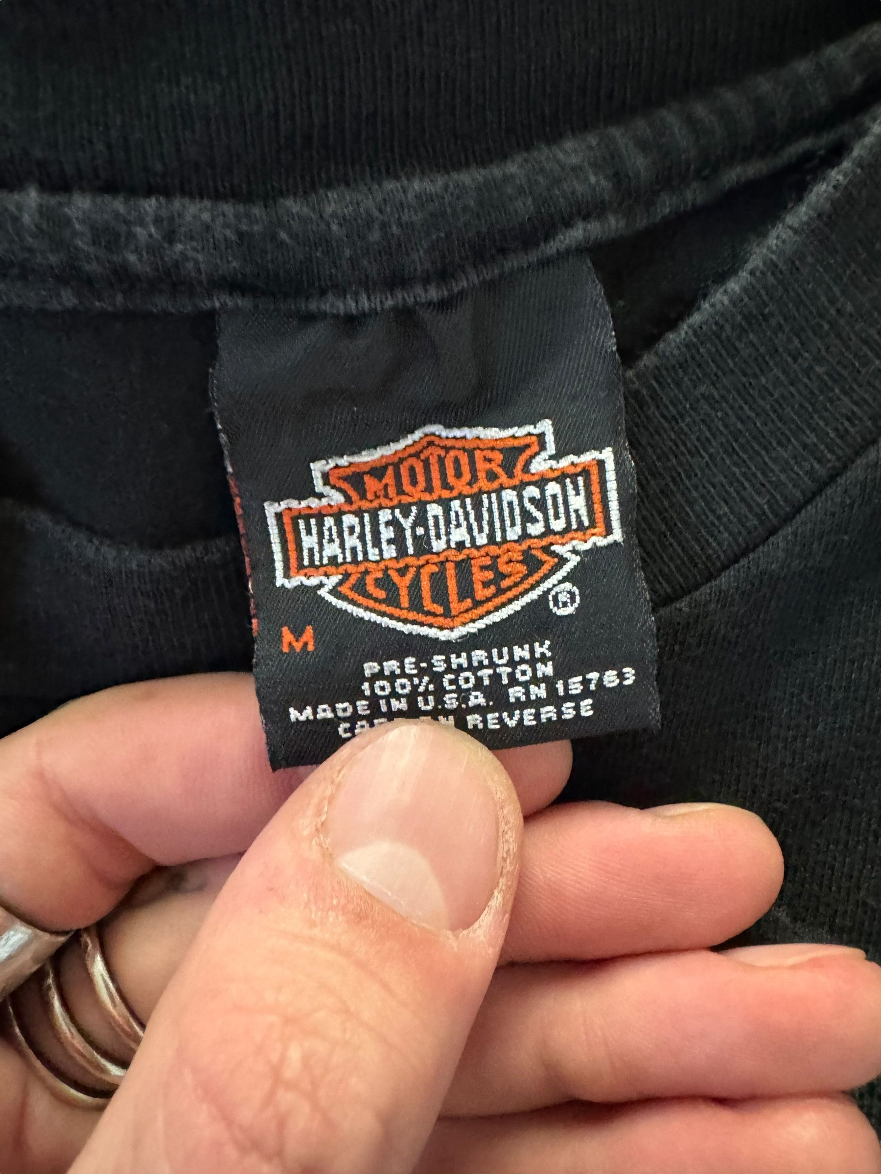Hanes × Harley Davidson × Vintage Vintage Y2K Harley Davidson Denver, CO "Hell on Wheels" Tee Size US M / EU 48-50 / 2 - 3 Thumbnail