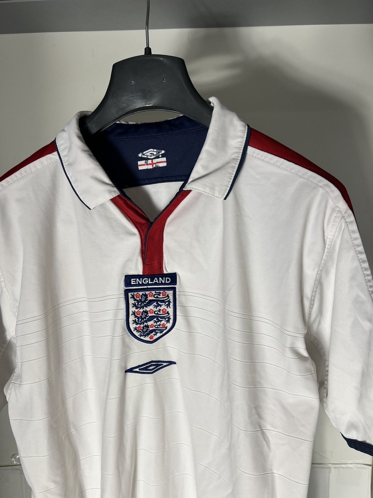 Vintage VERY RARE UMBRO ENGLAND RETRO SOCCER JERSEY MANCHESTER 90s Size US M / EU 48-50 / 2 - 2 Thumbnail