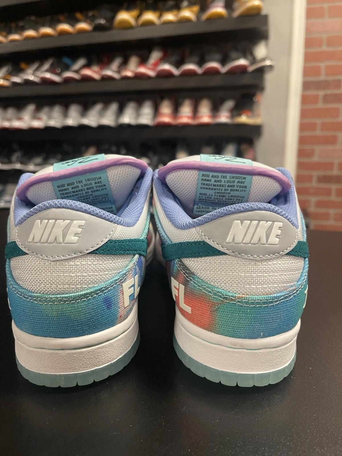 Nike Size 5.5 - Nike Futura Dunk Low SB Bleached Aqua HF6061-400 Size US 5.5 / EU 38 - 4 Thumbnail
