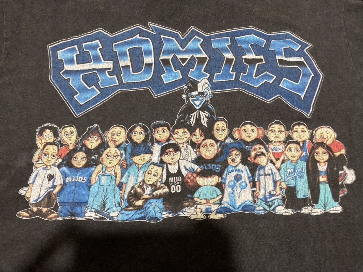 Homies × Vintage Vintage 90s Homies Streetwear Clothing Brand Tshirt Size US L / EU 52-54 / 3 - 4 Thumbnail