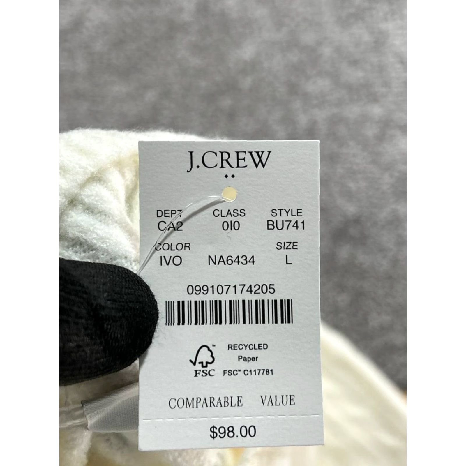 J.Crew J.Crew Sweater Womens Large White Cable Knit Pullover New Shirt Pullover Mens? Size L / US 10 / IT 46 - 5 Thumbnail
