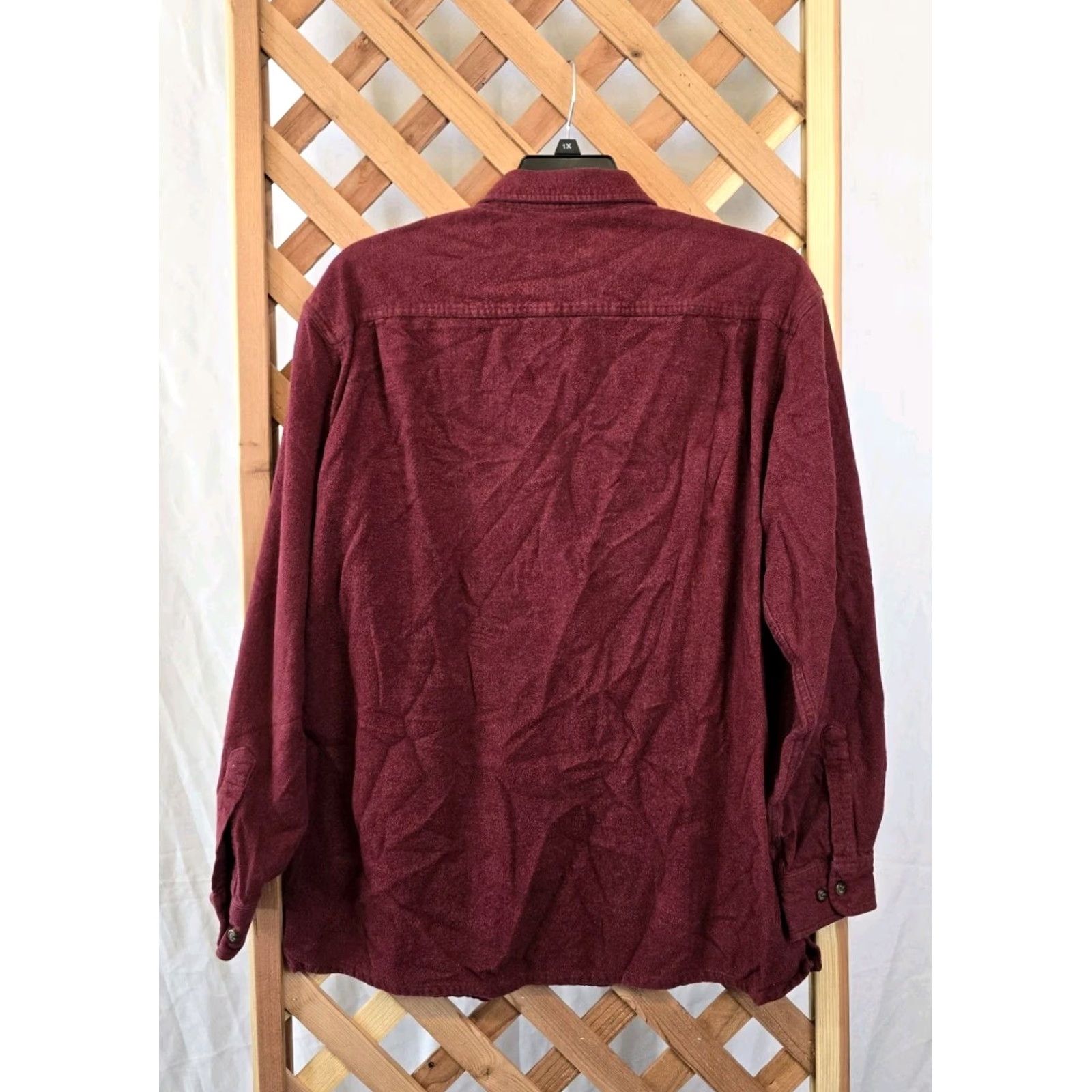 Vintage VTG St Johns Bay Men’s Red Cotton Long Sleeve Button Down Flannel Large Size US L / EU 52-54 / 3 - 8 Thumbnail