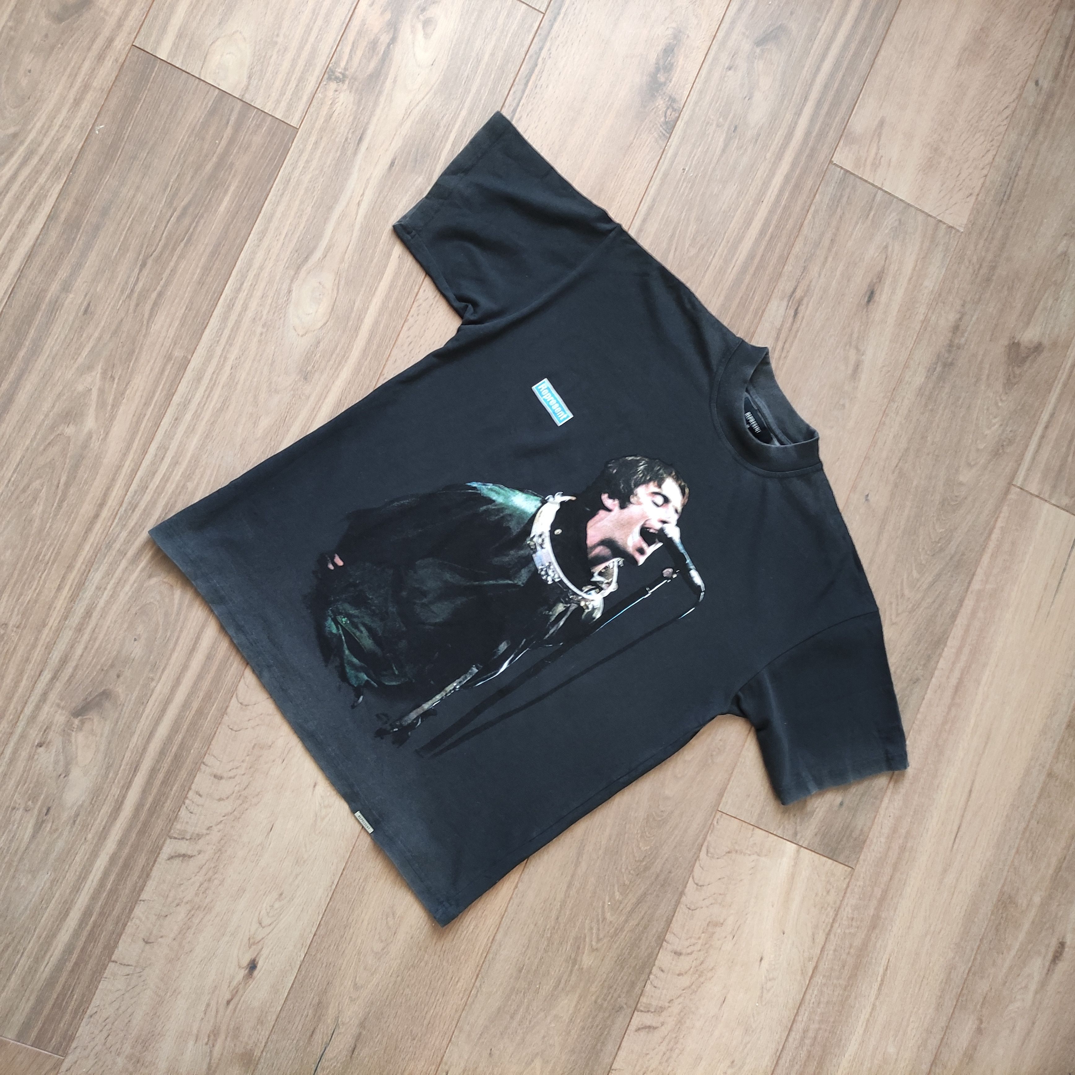 image of Represent Clo x Rock T Shirt Liam Gallagher Represent T-Shirt in Black, Men's (Size XS)