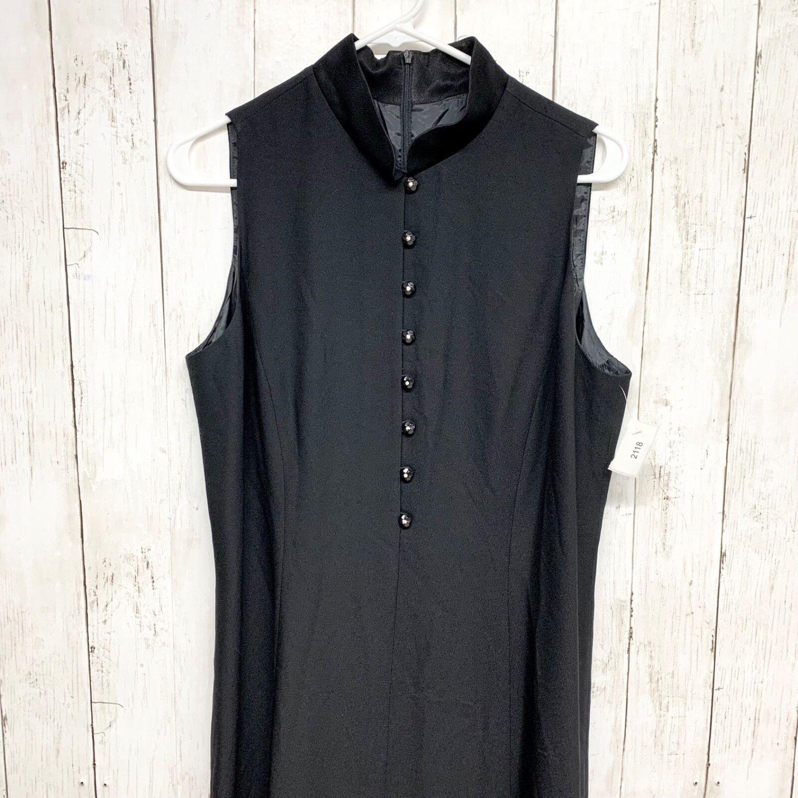 Evan Picone Evan-Picone Dress 12 Sleeve Button Front Maxi Black Business Size XL / US 12-14 / IT 48-50 - 1 Thumbnail