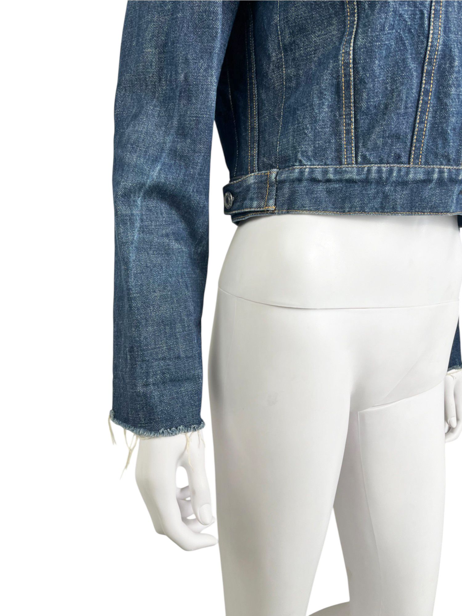 Helmut Lang 1990's Studded Cropped Denim Jacket Size M / US 6-8 / IT 42-44 - 5 Thumbnail