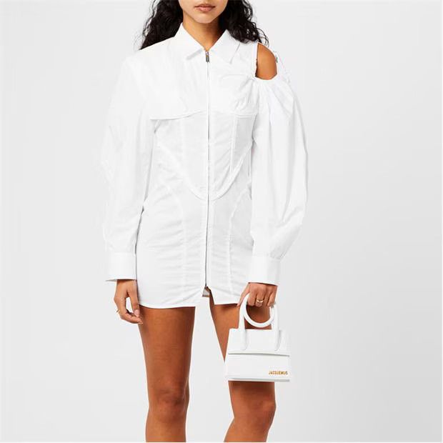 Jacquemus o1g2r1mq1024 Mini Dress in White Size M / US 6-8 / IT 42-44 - 4 Thumbnail