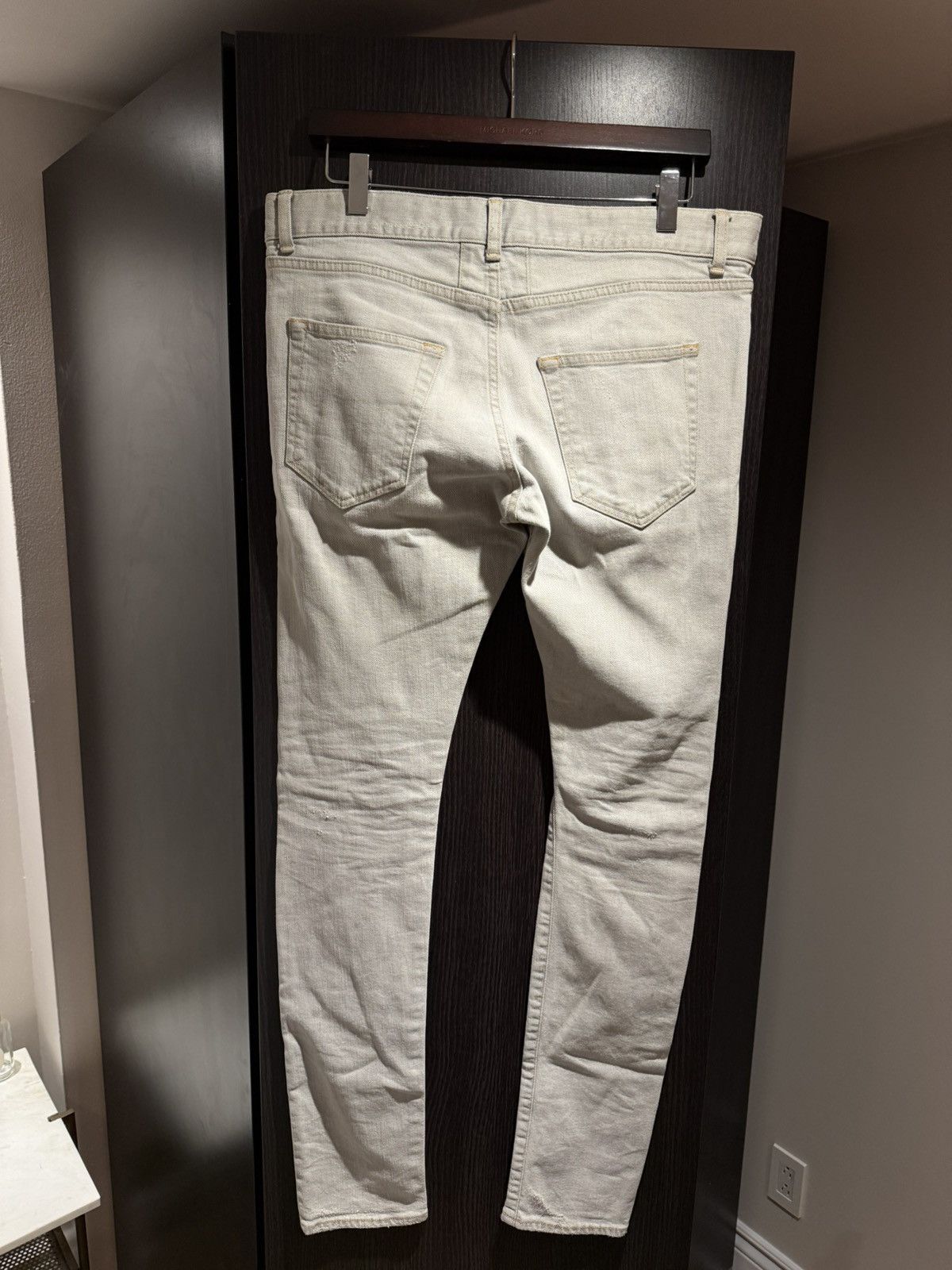 Saint Laurent Paris Saint Laurent D02 Light Distressed Grey Denim Size US 32 / EU 48 - 2 Thumbnail