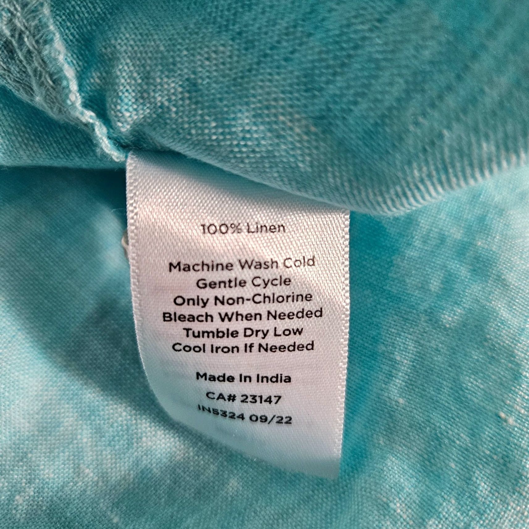 Talbots Talbots Womens Linen Popover Top Shirt Petite Large Aqua Long Sleeve]] Size L / US 10 / IT 46 - 4 Thumbnail