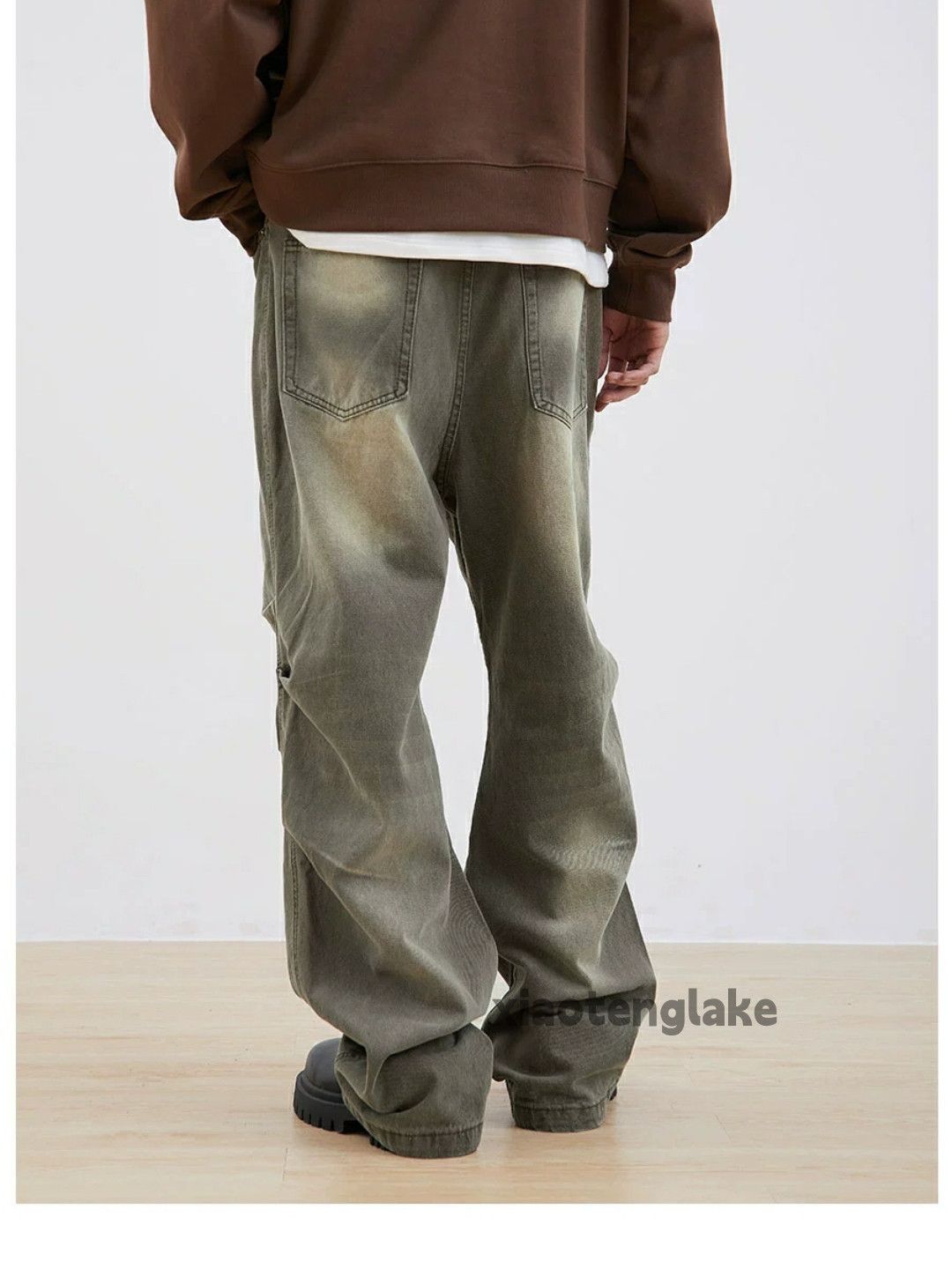 Jean × Vintage washed faded cleanfit skate hiphop loose pleated jeans Size US 32 / EU 48 - 2 Thumbnail