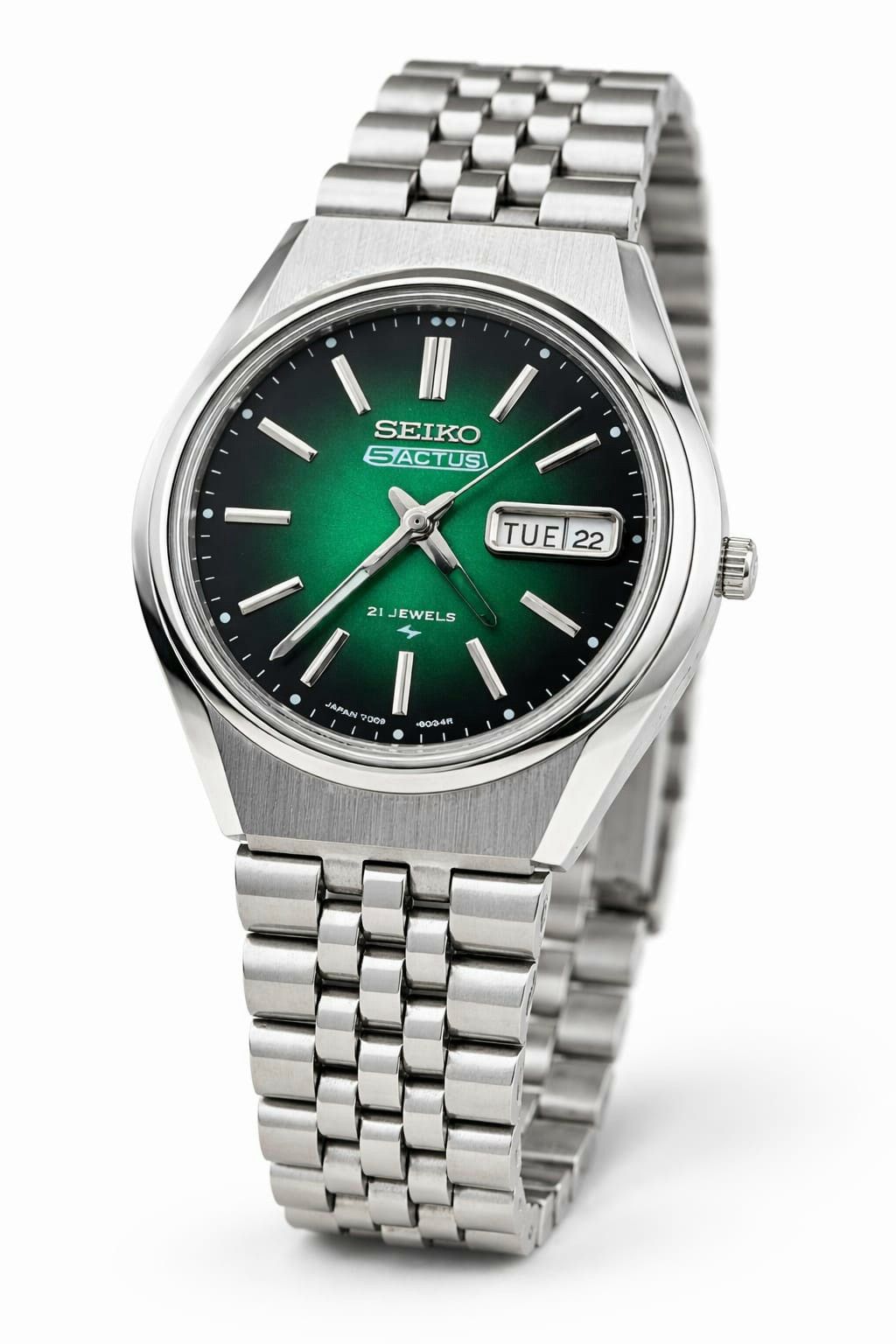 Seiko Vintage Men's Wrist Automatic Watch|Green Dial Size 36 - 1 Thumbnail