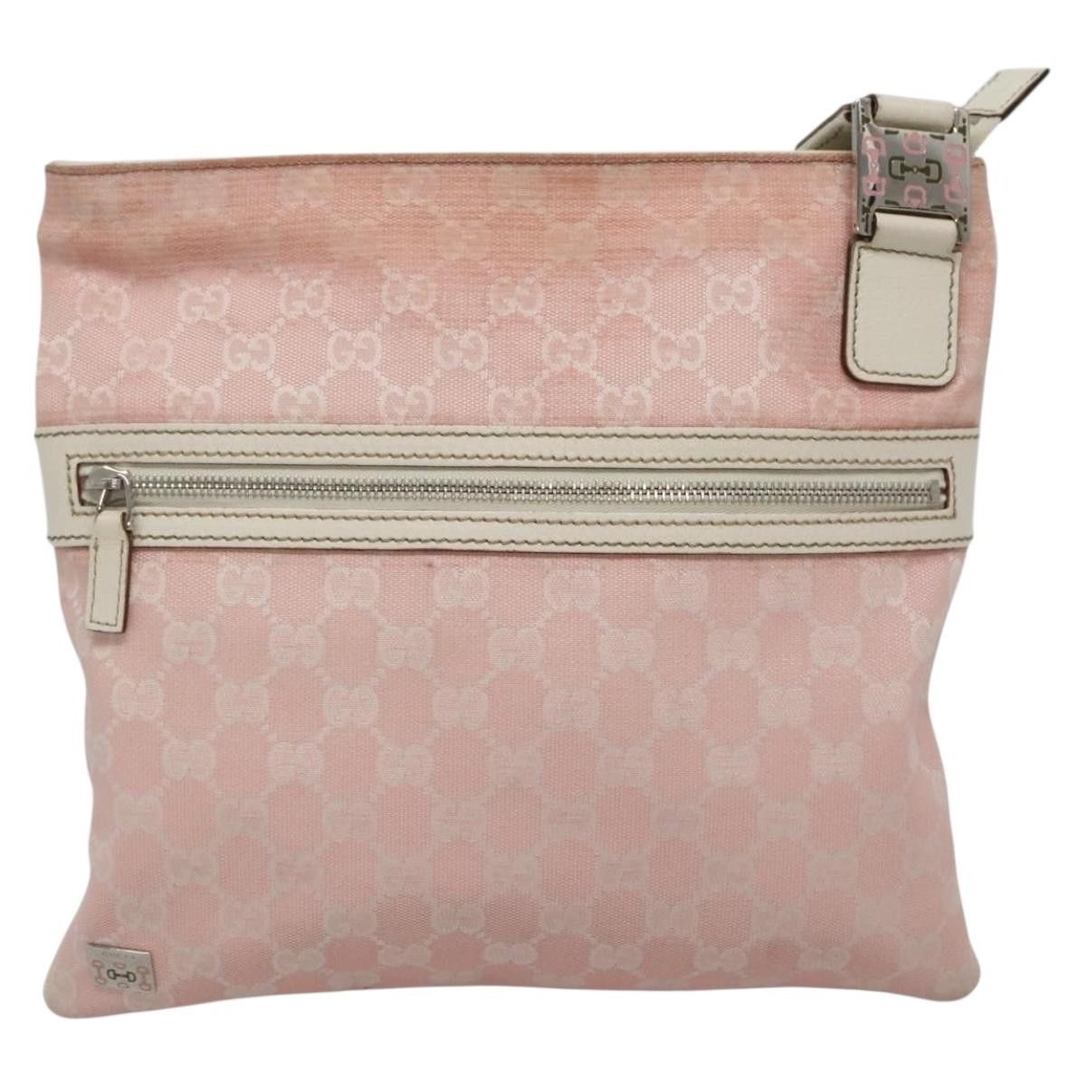 Gucci GUCCI GG Canvas Sherry Line Tote Bag Pink Silver Size ONE SIZE - 2 Thumbnail