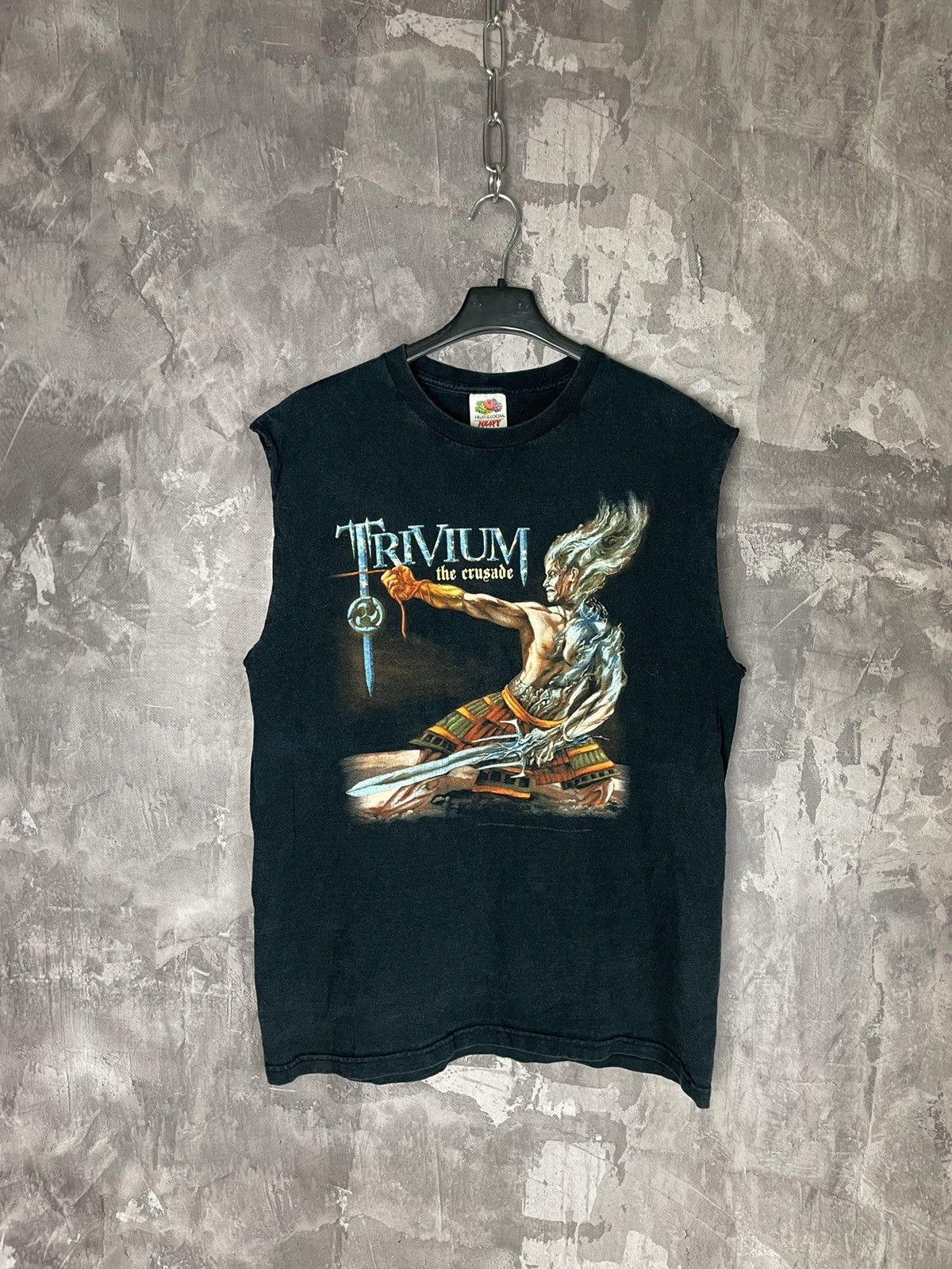 Band Tees × Vintage Vintage 1999s TRIVIUM Faded Band T Shirt Tee Size US M / EU 48-50 / 2 - 1 Thumbnail