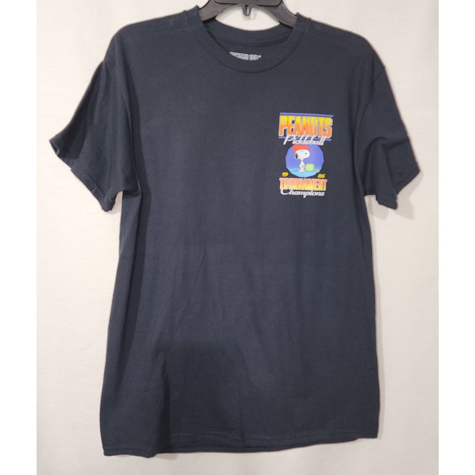 Peanuts Snoopy pickleball 1986 tournament champions men's medium Size US M / EU 48-50 / 2 - 3 Thumbnail