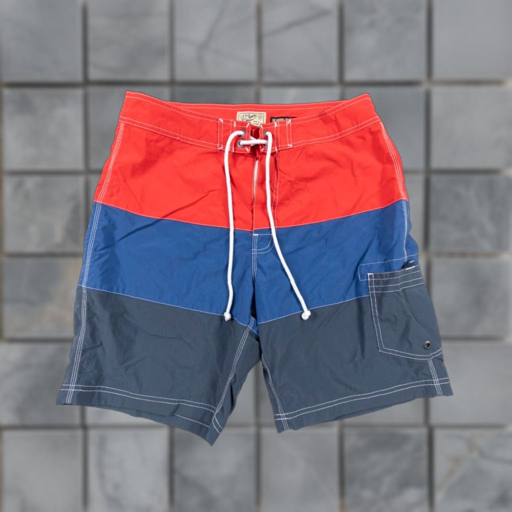 J.Crew J.CREW Men's Board Shorts 33 Blue Colorblock Swimwear Casual Outdoor Surf Size US 33 - 1 Thumbnail