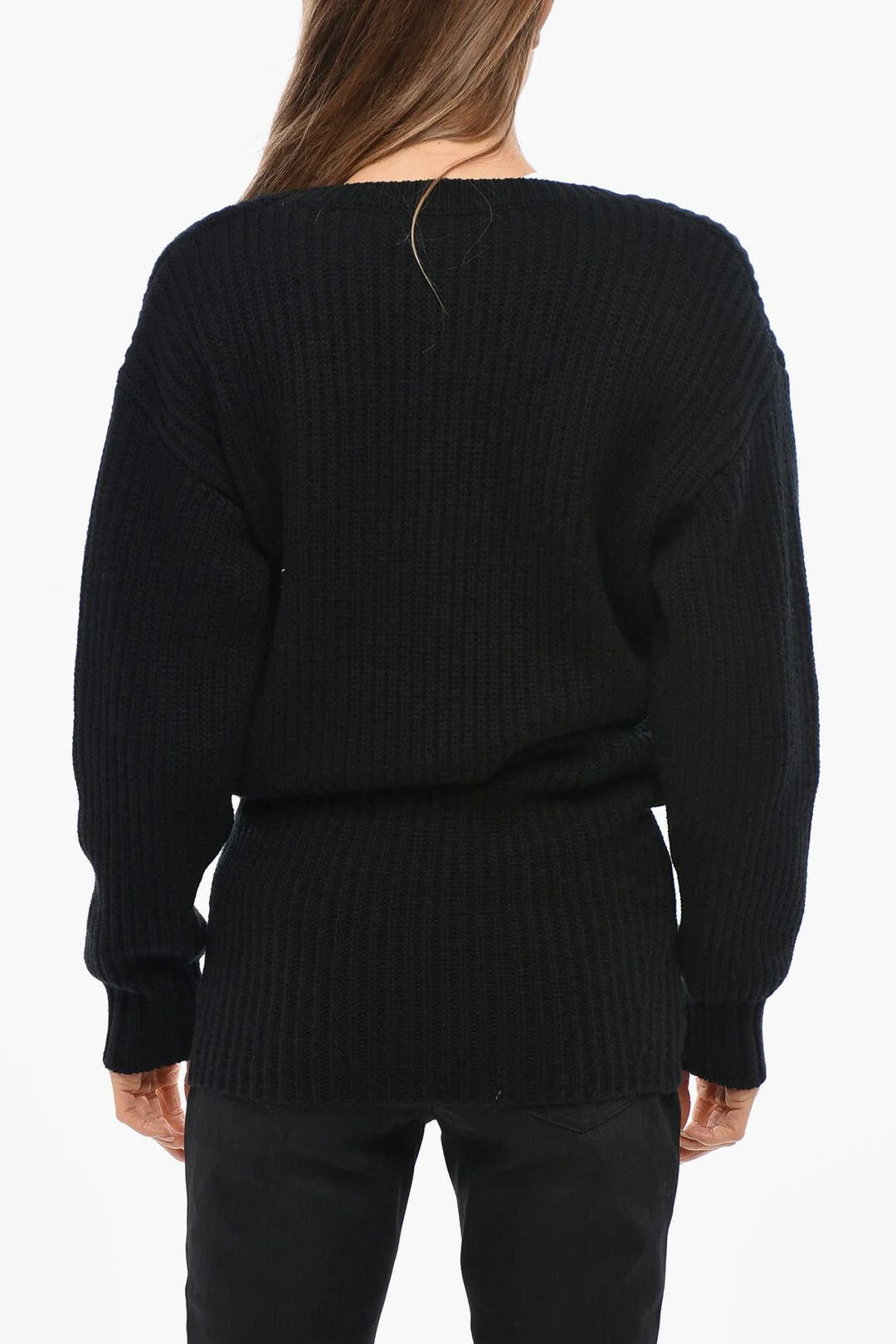 Valentino og1mm0426 Pure Cashmere Sweater in Black Size XS / US 0-2 / IT 36-38 - 3 Thumbnail
