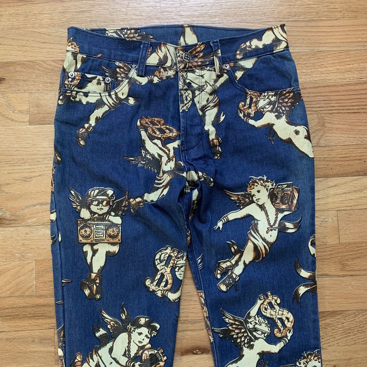 Jeremy Scott × Ksubi FW2008 Cherub Print Jeans Size US 32 / EU 48 - 2 Thumbnail